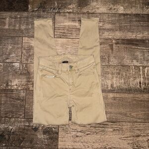 American Eagle tan super stretch straight leg jeans Size 0
